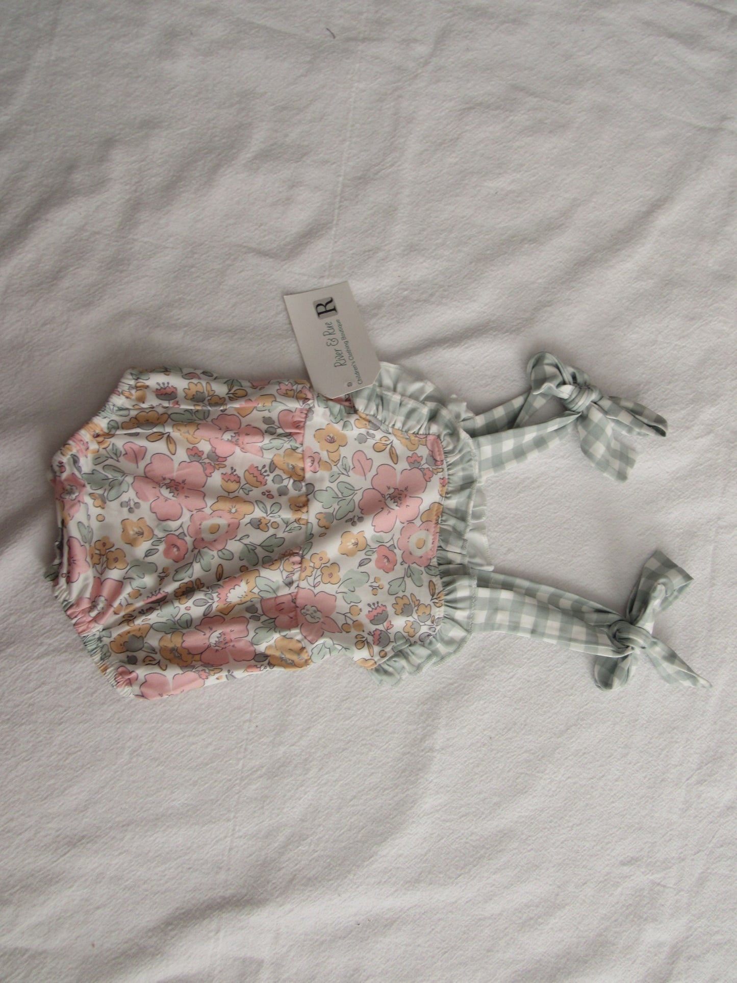 Blossom & Gingham Romper