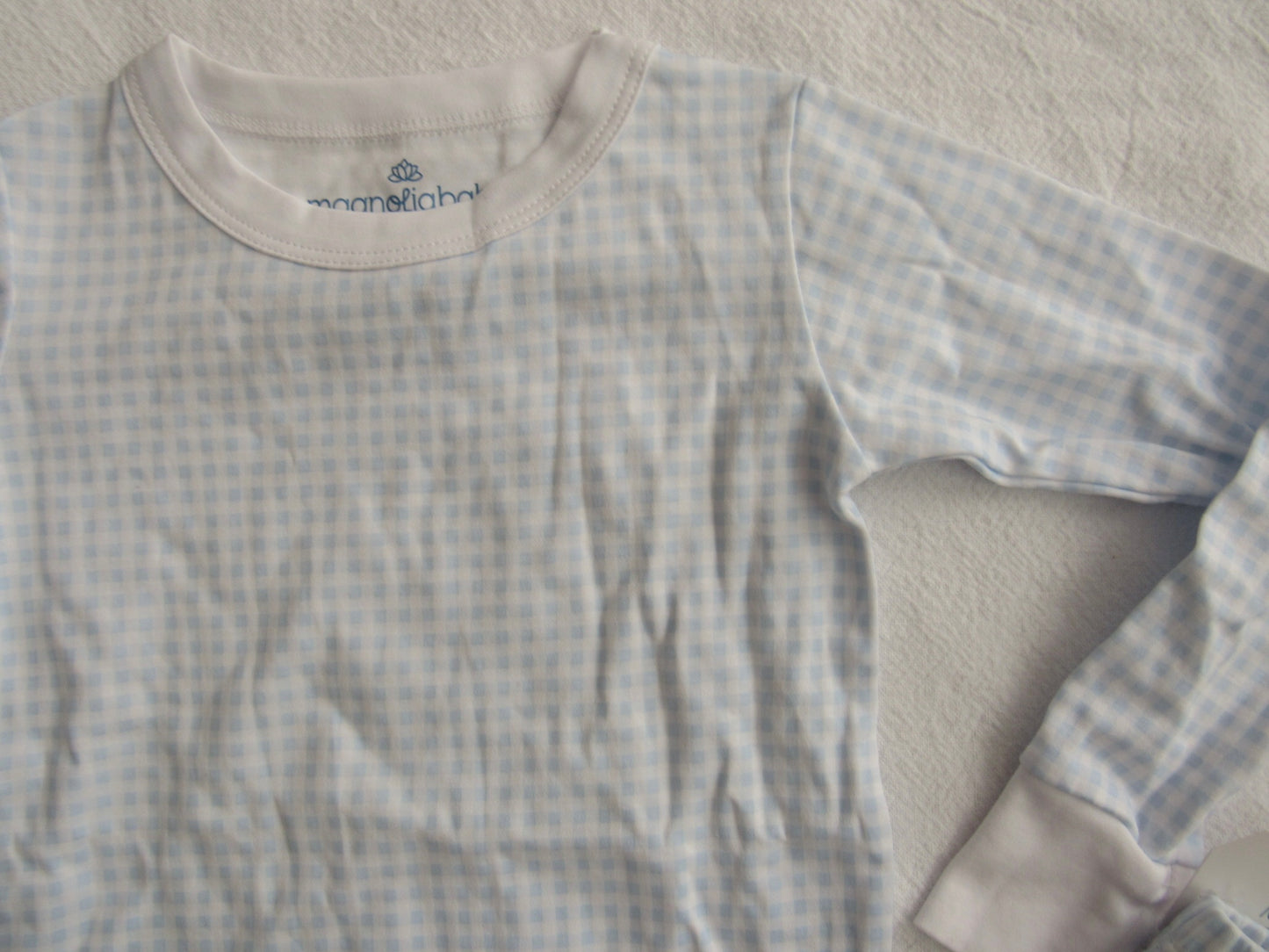 Blue Gingham Pajama Set