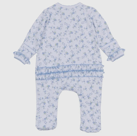 Blue floral onesie