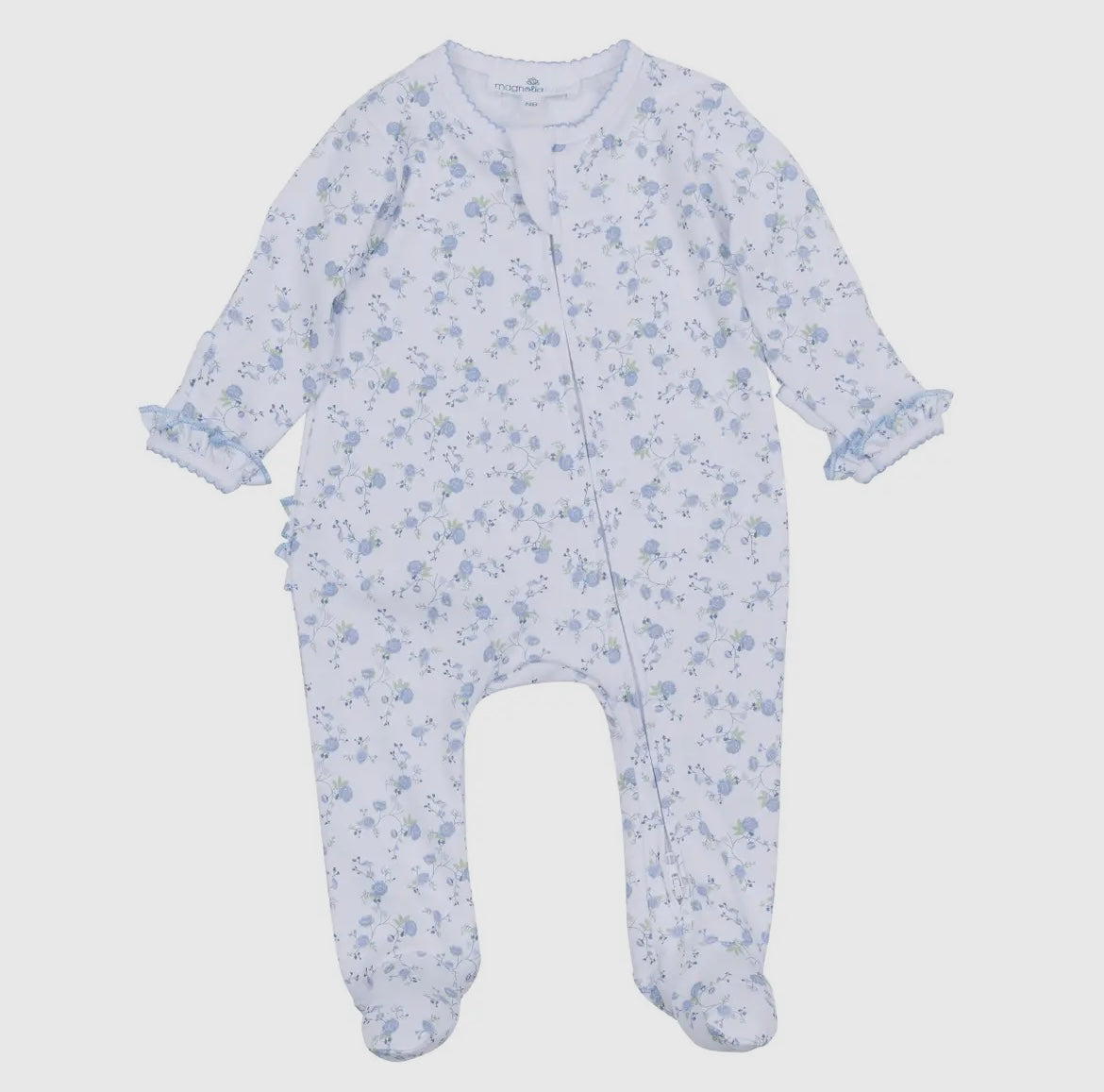 Blue floral onesie