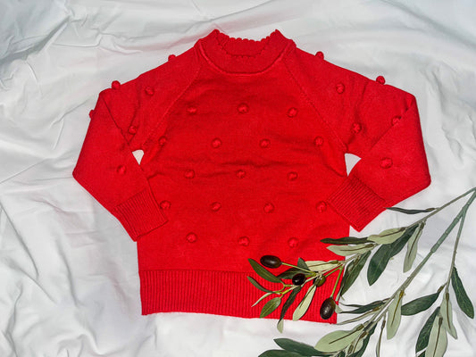 Girls Red Sweater