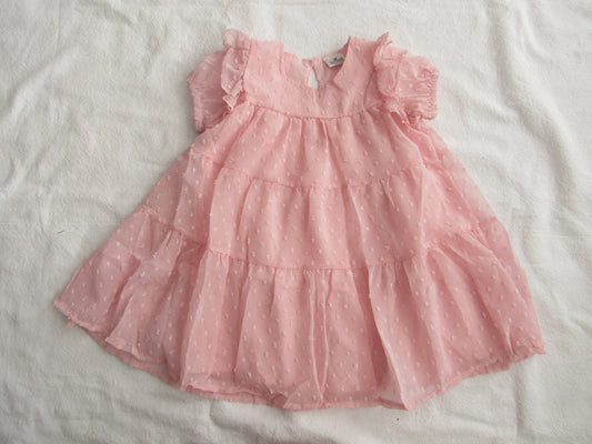 Swiss Dot Chiffon Dress