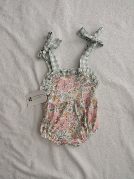 Blossom & Gingham Romper