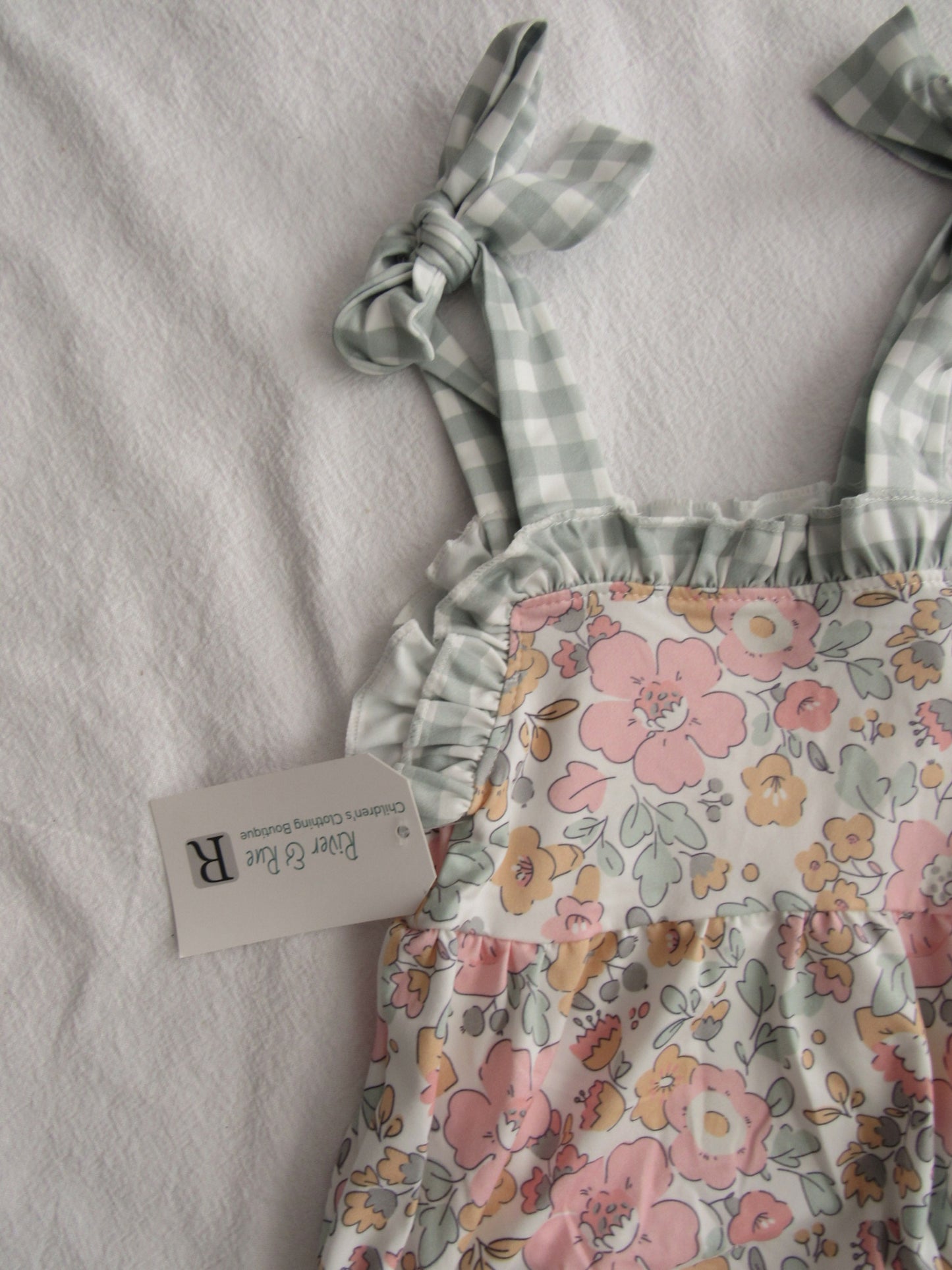 Blossom & Gingham Romper