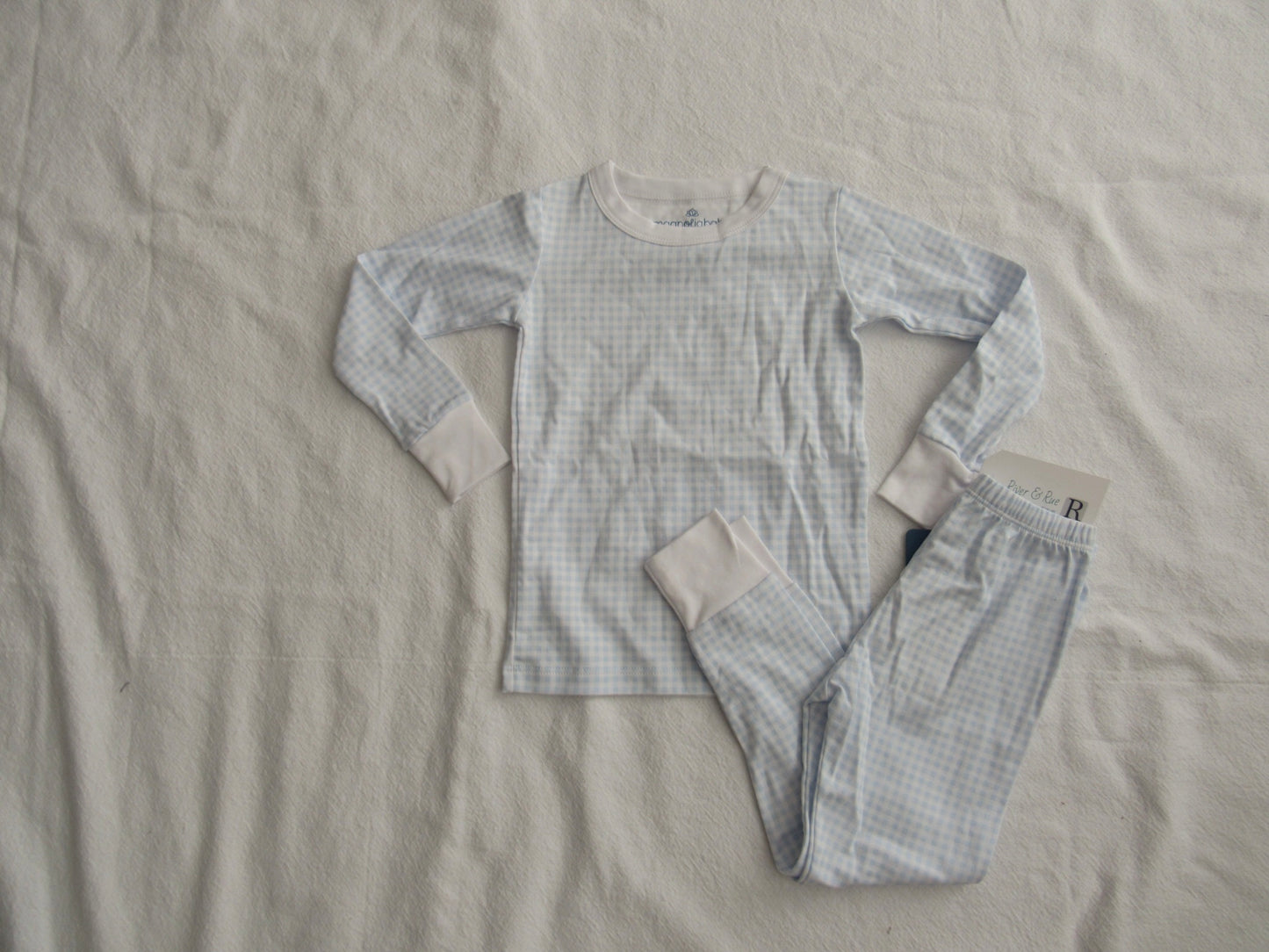 Blue Gingham Pajama Set